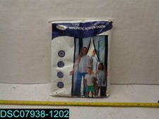 82x39''Magic Screen Mesh Net Heavy Duty Door Hands Free Magnets Black Homitt 