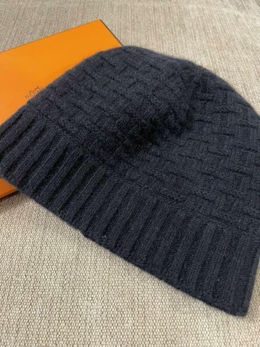 Hermes Knit Cap Beanie Hat Cashmere 