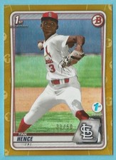 2020 Bowman 1st Edition Draft Tink Hence Rookie Gold Foil Refractor 33/50