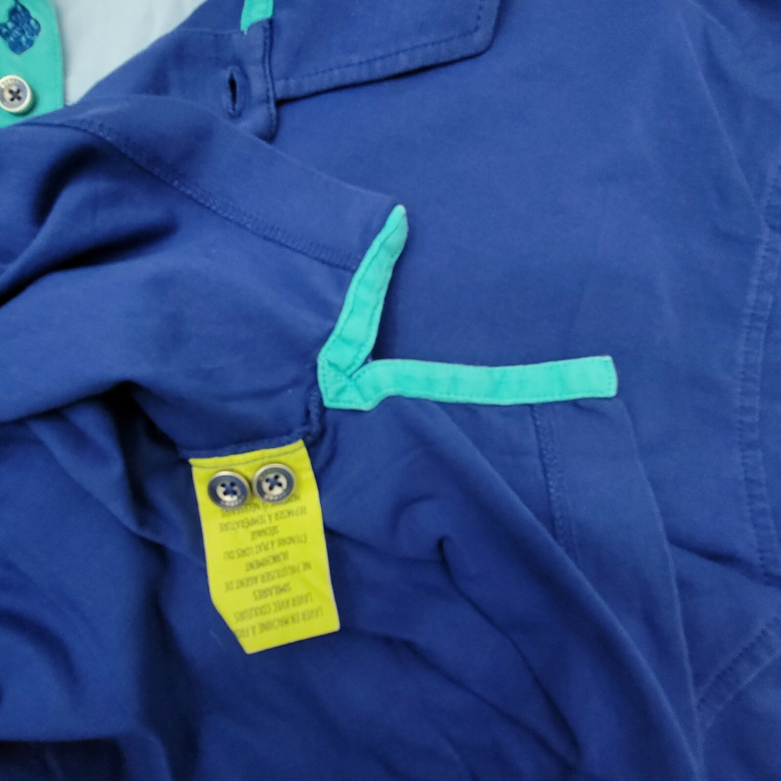 Robert Graham Polo Solid Blue 3 Button Short Slee… - image 7