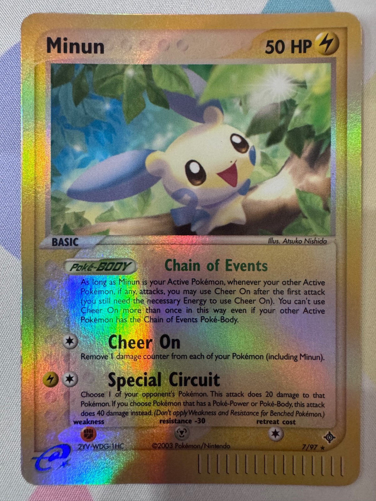 Pokemon, Minun, Reverse Holo, EX Dragon, 7/97, HP/MP