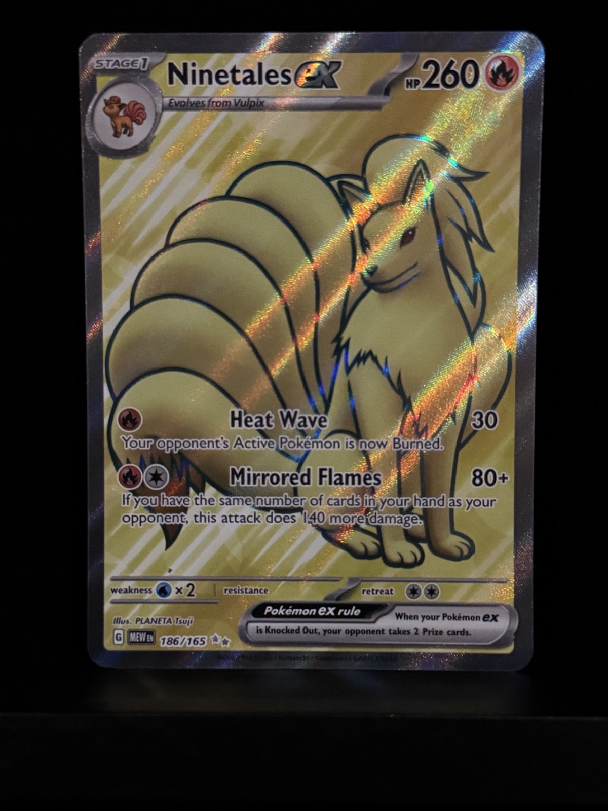 Ninetales EX 186/165 Ultra Rare Holo Full Art Scarlet & Violet 151