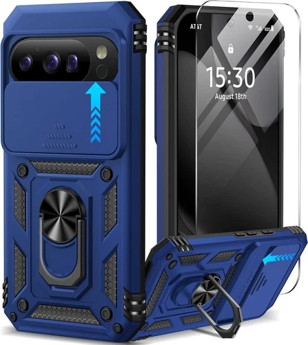For Google Pixel 10/10 Pro 5G Case with Built-in Ring Stand & Protective Cover
