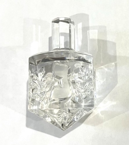 VTG Jonal Judaica Hanukkah Dreidel Crystal Paperweight 24% Full Lead W. Germany