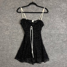 Vintage Y2K Cinema Etoile Babydoll Chemise Large Lace Ribbon Trim