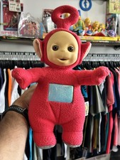 Vintage 1998 Teletubbies Talking 15" Tall Po Red Plush Doll Toy Works Playskool