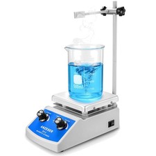 Professioneller Magnetrührer mit Heizplatte 120x120mm - 380°C, -Stecker, PTFE...