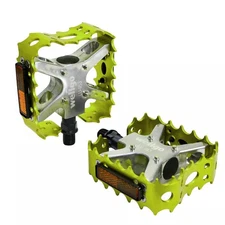 Wellgo Old School Bmx Mtb Bear Trap 1/2 Bicycle Pedals, Green, We3044_