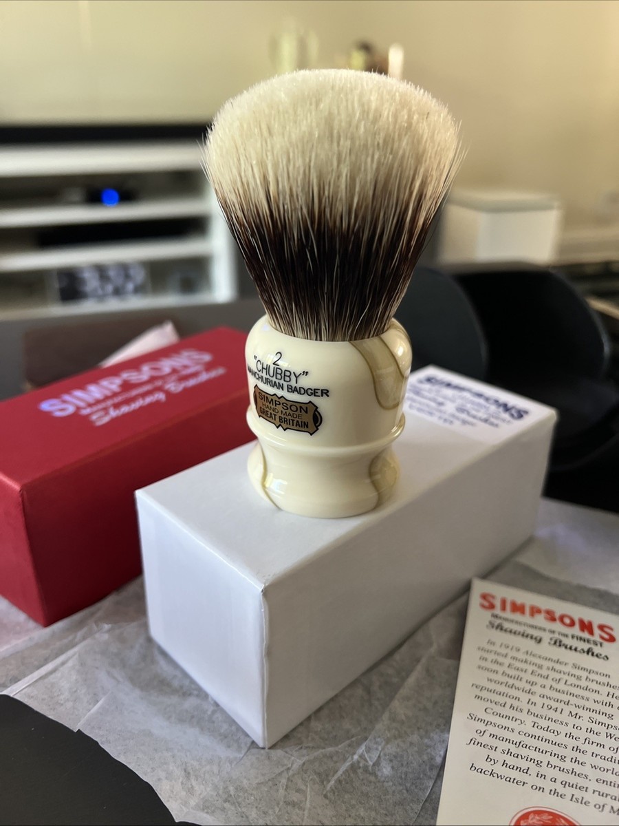 Simpson Shaving Brush Chubby2 Manchurian Badger Special Edition | eBay