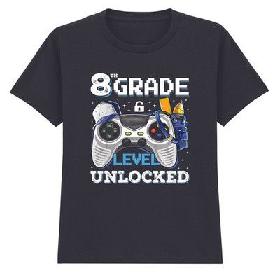 8th Grade Level Unlocked Gaming Achievement Education Jungen Kinder T-Shirt...
