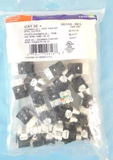 5G110-BE5 Leviton Extreme Cat5e+ Quickport Jack Quickpack - 25-Pack - Black