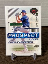 2024 Panini Prospect Edition CADEN SCARBOROUGH Rangers PROSPECT TICKET #172