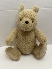 Plush Jointed Classic Winnie The Pooh Gund Retired Curly Hair 15 Inch