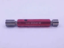 11/16 24 UNJEF 3B THREAD PLUG GAGE .6875 GO NO GO P.D.'S = .6604 & .6643 CHECK