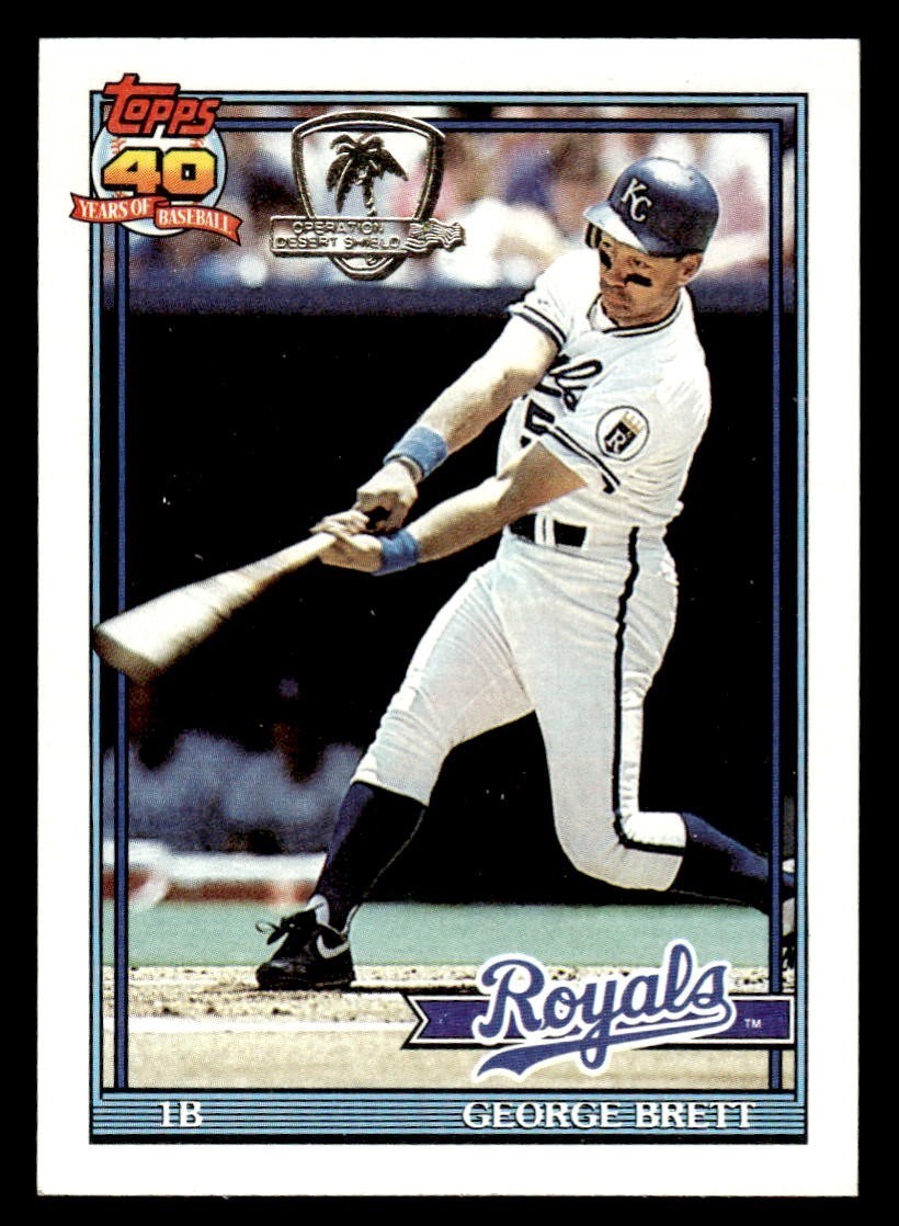 1991 Topps Desert Shield Baseball #540 George Brett NM/MT *f2