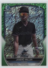 2023 Bowman Chrome Prospects Green Shimmer Refractor 50/99 Janero Miller 0q3