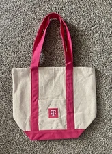 New T-Mobile Canvas Mini Tote Bag Pink White