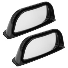 2PCS Adjustable Blind Spot Mirrors for Car Rear Seat - Wide Angle Convex Black