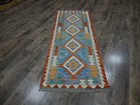 Authentic Afghan Chobi Vegetable Kilim Rug Tribal Geometric Desig Rug 2.5x6.5 Ft — photo 2