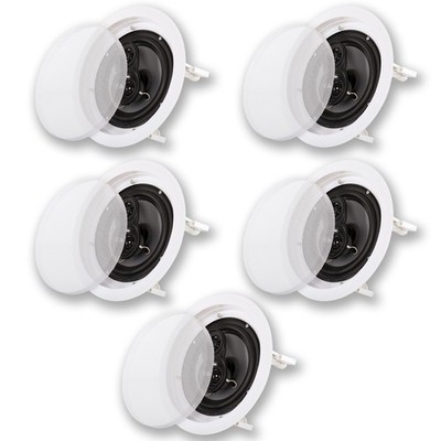 Acoustic Audio CS-IC83 Flush Mount In Ceiling Speakers with 8'' Woofers 5 Pack