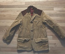 VTG Cumberland Tapatco Made Canvas Hunting Brown Jacket Size-36 1940s USA Made