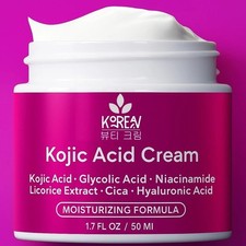 Kojic Acid Cream Dark Spot Remover  Glycolic Acid  Niacinamide B3  HA - 50ml