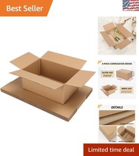 9x6x4 Eco-Friendly Shipping Boxes - Set of 6 Sturdy Kraft Cardboard Mailers