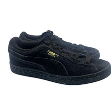 Puma Suede Shoes Girls Size 4 Black Suede Gli...