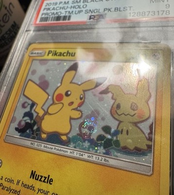 Pikachu SM162 Promo Holo Pokemon Team Up Mew SWIRL PSA 9 Mint