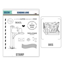 SENDING LOVE Stamps and Metal Cutting Dies DIY Scrapbooking Paper Card