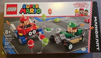 LEGO Baby Super Mario Kart vs Baby Luigi 321 Pc. Official Nintendo Set NEW