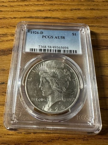 1926-D SILVER PEACE DOLLAR PCGS AU58