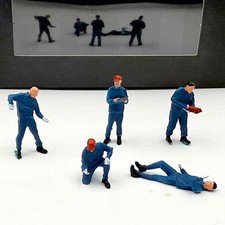 5x 1:64 Scale Miniature Figures Car Mechanic Decoration DIY Projects Diorama