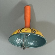 Vintage Pre-War Tin Lithographed Hand Bell –U.S. Metal Toy Mfg. Co.–Made in USA