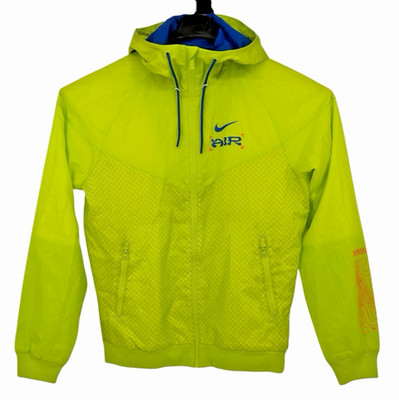 Nike Air Men's Size Small Catching Air Windrunner Hooded Full-Zip Jacket Yellow