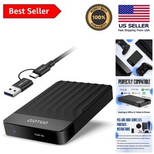 Fast 1TB Portable Hard Drive with Shock-Resistant Silicone Sleeve - USB 3.0