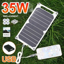 Pannello Solare Portatile 35W 5V Sunpower USB Sicuro per Power Bank e Telefono