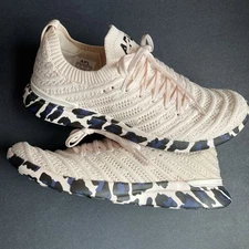 APL Women’s Techloom Wave Sneakers in Light Pink, Navy, & Black Leopard Print, 7