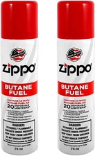 Zippo Butane Fuel 75 Milliliter / 2.5 Ounces (2-Pack) Small, White 