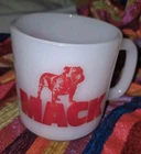 Vintage 'Mack' Trucks Glasbake Milk Glass Mug