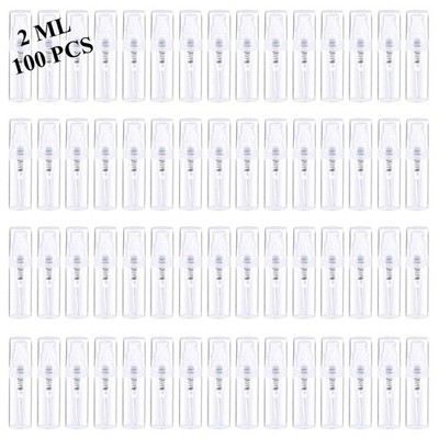 Mini Spray Bottle 100PCS 2ML Clear Plastic Empty Sample Containers Fine Mist Per