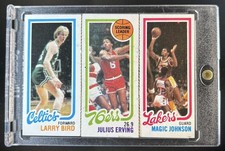 1980-81 Topps Larry Bird Julius Erving Magic Johnson Rookie RC #34/139 174