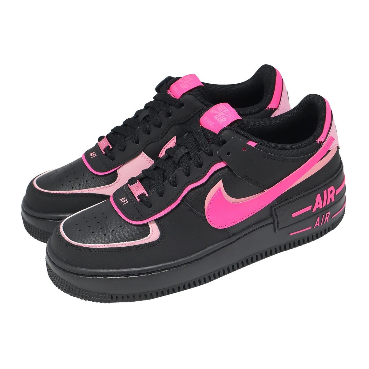 靴 Nike WMNS Air Force 1 Low Shadow 24cm Nike Wmns AF1 Shadow Black Pink Spell Women Casual Shoes Sneakers
