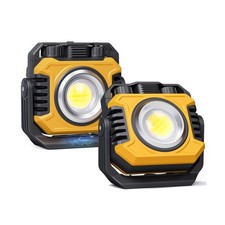 Samyoung 2 Pack 2400LM Magnetic Rechargeable Work Light, 28 Hours L... Fast Ship