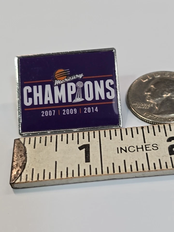 Phoenix Mercury WNBA Champions 2007, 2009 & 2014 Souvenir Lapel Pin - Image 4 of 4