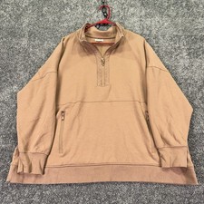 Maurices Sweatshirt Womens 3X Rose Tan 1/4 Zi...