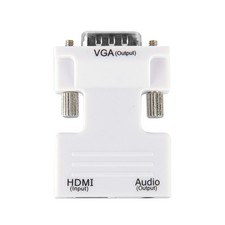 1Pc Female HDMI to Male VGA Adapter w/Audio Cable Plug Play Laptop PC To TV