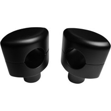 LA Choppers Hefty Smooth 1.25" Handlebar Risers 1.5" Rise Flat Black Made in USA