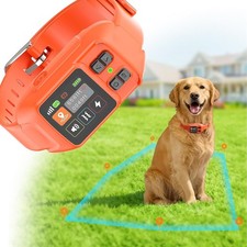 GPS Wireless Dog Fence System for Medium Large Dog, Custom Boundary Electric Pet