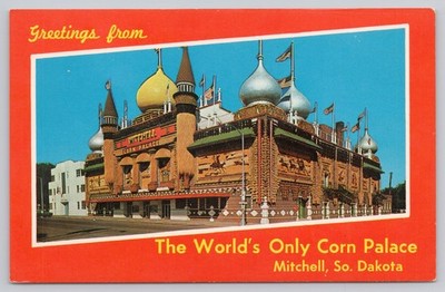 Vintage Mitchell Corn Palace South Dakota Postcard 1950s